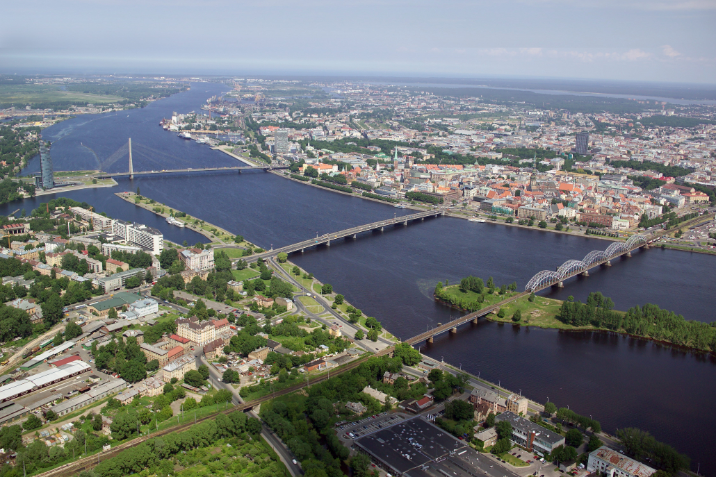 Rīga, Daugava skats no augšas